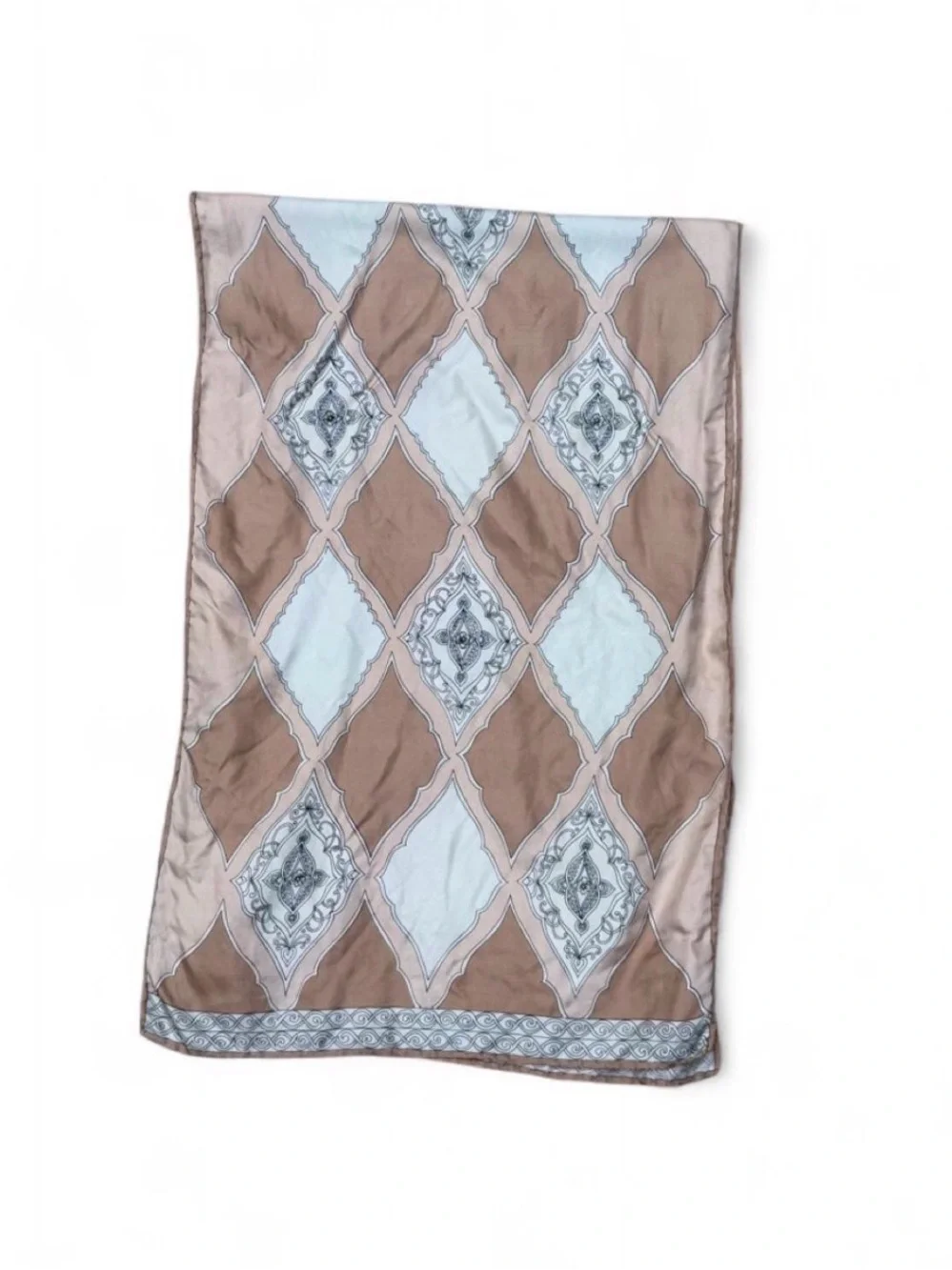 Vintage Givenchy Silk Oblong Scarf Geometric Harlequin 44x15